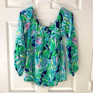 Lilly Pulitzer Off the Shoulder Blouse